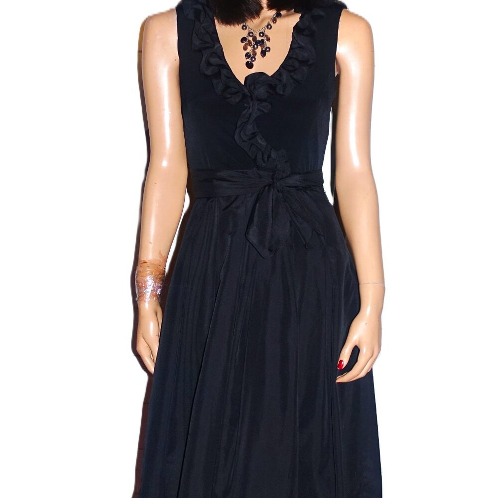 Jessica Howard Ruffle Black Party Dress 4